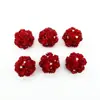 Bola de Flor Rosa de Resina com Furo Reto Para Miçangas Bola de Flor Pode Ser Usada em Cordões para Canetas Corrente para Celular DIY Corrente para Bolsa Pingentes para Carro Acessórios