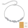 Pulsera de Plata de Ley S925 con Moissanita de Glicinia Cuerpo Totalmente de Moissanita Plata 925 Pulsera Transfronteriza de Lujo Ligero Stock al por Mayor