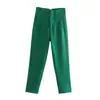 Moda Femenina Transfronteriza Estilo Europeo y Americano Pantalones Rectos Casuales de Cintura Alta Versátil Clásico Multicolor Largos 7901532
