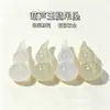 Colgante de flor de cinco pétalos de calcedonia blanco hielo, ágata natural de doble cara de hielo de alta calidad, colgante de flor de la fortuna estilo chino nuevo al por mayor