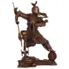 Atacado de Artigos de Cobre Yang Tongji: Estatueta de Cobre do Terceiro Príncipe Nezha com Rodas de Vento e Fogo. Terceiro Príncipe Nezha