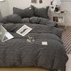 Estilo Ins Nuevo Simple Estilo Sin Estampado Agradable a la Piel Juego de Cuatro Piezas Individual Doble Dormitorio Estudiantil Juego de Cama de Tres Piezas