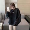 Otoño e Invierno 2026 Nuevo Estilo Holgado de Longitud Media Estilo Perezoso Súper Popular Sudadera Estampada Top de Manga Larga para Mujer