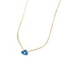 Collar de Acero de Titanio de Trébol de Cuatro Hojas Incrustado con Diamantes, Cadena para Clavícula para Mujer, Collar de Trébol de la Suerte de Doble Cara, Diseño de Nicho de Lujo Ligero, Directo del Fabricante