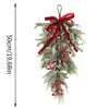 Decorações de Natal Transfronteiriças, Enfeites de Frutas Vermelhas e Pinhas, Decorações para Janela de Natal, Decorações para Melhorar a Atmosfera, Enfeites de Porta de Árvore de Cabeça para Baixo
