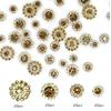 Flor de doble capa de tamaño transfronterizo mezclada con placa de girasol de 100 colores, hebilla de diamante de cristal cosida a mano, accesorios de joyería DIY