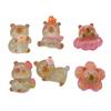 Capibara de Animal de Dibujos Animados Luminoso Transparente con Flor Mochila Sosteniendo Pasador de Pelo Naranja Cuerda para el Cabello Hebilla de Zapato Accesorios de Resina DIY