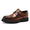 Zapatos de Trabajo para Hombre de Fondo Grueso Estilo Británico 2025 Botas Martin Retro de Moda Otoño e Invierno Estilo Coreano Talla Grande Zapatos de Cuero para Hombre