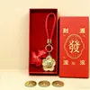 Llavero de Oro Puro 999 con Forma de Moneda Colgante para Bolso Venta al por Mayor Recuerdo Promoción en Transmisión en Vivo Regalo