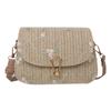 2024 Nuevo Bolso de Hombro de Diseño de Moda Elegante Estilo Occidental Bolso Cruzado Texturizado de Paja Vintage