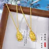 Loja de ouro com ouro antigo cobre dourado banhado a ouro paz pequeno Buda Bodhisattva colar com pingente joias da maré nacional atacado