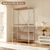 Perchero de pie para dormitorio, armario abierto estilo vintage, closet de metal, estante de almacenamiento para ropa de segunda mano