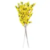 Produto Quente de Venda Transfronteiriça: Flor Artificial de Jasmim de Inverno, Haste Única com 11 Galhos, Flor Artificial de Seda para Decoração de Casa e Jardim Externo
