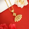 Colgante de pez con incrustaciones de oro de lujo, estilo antiguo de moda de oro de arena de Vietnam, colgante de collar de mujer de alta calidad, hueco, suministro de fábrica a juego.