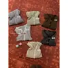 El nuevo conjunto de blogger de principios de otoño de pudding home presenta un cárdigan de punto con cuello en V adelgazante con rayas de contraste para mujer 1321