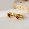 Pendientes de Estrella de Cinco Puntas de Moda para Mujer, Transfronterizos Europeos y Americanos, Best-Sellers, Diseño de Alta Gama, Estilo de Lujo Accesible, Pendientes de Acero Inoxidable
