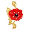 Reina de Inglaterra con broche de alta calidad con diamantes de imitación novia broche de amapola de diamantes al por mayor suministro al contado