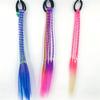 Peluca con degradado colorido transfronterizo, trenza para niños, adultos, vacaciones, viajes, accesorios para el cabello, trenza torcida, cuerda para el cabello, anillo de toalla