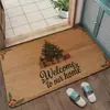 Nueva alfombrilla de Navidad transfronteriza para decoración de entrada de casa, resistente a la suciedad, duradera, fácil de limpiar, felpudo de entrada