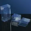 Cajas de Embalaje Plegables con Patrón Diagonal, Cajas de Regalo Transparentes, Cajas de Embalaje Plegables, Cajas de Plástico Escarchado, Venta al por Mayor en Lotes Pequeños