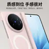 Adecuado para funda de teléfono vivo X Fold 6, X Fold 6 funda protectora magnética de doble cara de borde colorido dopamina eje central