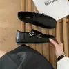 Mocassins Quadrados Esculpidos com Aumento Oculto de Altura para Mulheres, Novo Lançamento Primavera 2026 Sapatos de Couro Brogue Estilo Britânico Vintage