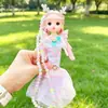 Colar de Luz de Fábrica Boneca Sereia Luz Piscante Asas de Anjo Boneca Luminosa Presente para Menina Brinquedo Infantil