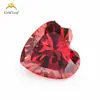 3x3 ~ 15x 15mm 5A forma de corazón de durazno circonita de color colección fábrica de gemas de Wuzhou anillo al por mayor superficie piedra desnuda