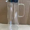 Sala de Estar Jarra Grande Taza Tetera de Agua Juego Hogareño Vidrio de Borosilicato Alto Tetera de Agua Fría Gran Capacidad Jarra de Bebida Ámbar
