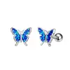 Comercio electrónico transfronterizo gota aceite mariposa hueso de la oreja clavo piercing joyería tienda aretes piercing joyería puesto aretes nuevos al por mayor