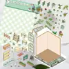 Floristería de Postes de Primavera Pegatinas de Paisajismo Escena de Floristería en Miniatura Rompecabezas Creativo Superpuesto Pegatinas de Niña Fantasía Venta al por Mayor
