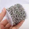 Línea Cuadrada Lado 1:1 Cadena Cadena de Acero Inoxidable Cadena DIY Material para Hacer Collares y Pulseras para Hombres y Mujeres Cadena de Moda Popular