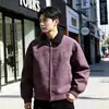 Chaqueta de motociclista estilo retro americano con cuello de solapa para hombre, chaqueta de cuero de aviador para primavera y otoño, abrigo de cuero de alta gama de moda