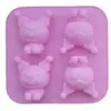 Molde de cachorro Yugui de 4 peças, molde de pudim, silicone, gelatina, tigela de gelatina branca, assar bolo, boneco de gesso, ferramenta de moagem