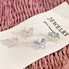 Aretes de Plata 925 con Piedra Ojo de Gato Rosa de Mariposa para Mujer Verano Exquisitos Aretes de Alta Gama 20224 Año Nuevos Aretes