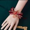 Corsage de pulso casamento noiva damas de honra flor de pulso casamento melhor amiga pulseira estilo floresta crianças dança flor de pulso
