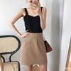 Camisola de Punto Refrescante Camiseta Interior Base para Mujer Top Plano Corto Chaleco sin Mangas Holgado Ropa de Verano para Mujer
