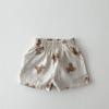 Estilo Coreano ins Bebé y Niño Verano Sueltos Delgados Algodón y Lino Shorts Modernos Casuales Transpirables Pantalones Cortos para Niños y Niñas