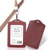 Porta Credencial de Piel Genuina, Credencial de Trabajo, Porta Credencial de Empleado Personalizado, Credencial de Trabajo, Lanyard para Credencial de Trabajo Personalizado, Credencial, Porta Marca de Fábrica