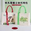Bolsa Tote Estéreo de Lona de Professor Personalizada com Fita Laminada, Brinde de Exposição, Lembrancinha, Aniversário, Preppy, Bolsa de Conferência