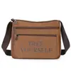 Bolso de Hombro Cruzado de Cuero para Hombre para Viajes de Negocios Casual Versátil Trabajo Bolso de Negocios para Hombres Bolso con Cremallera Multicapa Bolso de Celebridad de Internet Hombres