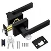 Cerradura para puerta batiente marco muy estrecho negro 16 18 perfil manija de puerta puerta de vidrio Changhong pestillo simple cerradura para puerta de baño