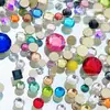 Rhinestones Redondos de Fondo Plano Serie de Tamaños Mixtos Decoraciones para Uñas, Populares en Xiaohongshu, Rhinestones para Uñas Portátiles DIY Venta al por Mayor