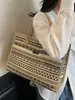 Bolsa Tote de Lona Grande Capacidade Estilo Étnico Retrô, Bolsa de Mão Simples e Fashion para o Dia a Dia da Mamãe, Bolsa de Ombro para Trabalho