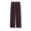Pantalones Casuales Rectos Retro de Principios de Otoño Cintura Alta Adelgazantes Sueltos Deportivos Largos Moda Versátil Pantalones para Mamá de Mediana Edad y Mayores