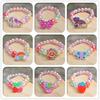 Pulsera de cuentas de cristal de imitación nueva Pulsera arcoíris para niños Pulsera de concha Pulsera de cola de sirena Pulsera de mariposa Pulsera para niños