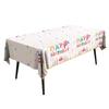 Mantel desechable de gasa para fiesta de cumpleaños infantil, mantel redondo rectangular, mantel, cubierta de mantel, arreglo decorativo