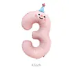 Producto nuevo transfronterizo sombrero de cumpleaños de 42 pulgadas globos de números de papel de aluminio globos de decoración de fiesta temática de cumpleaños infantil de dibujos animados