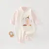 Macacão Bebê Jacquard Aimi Aimi Fibra de Bambu Manga Curta Verão Bebê Capuz Triângulo