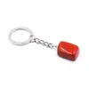 Pingente Chaveiro Assimétrico Pedra Ágata Cristal Natural Pingente de Bolsa Suprimento Transfronteiriço Pingente DIY